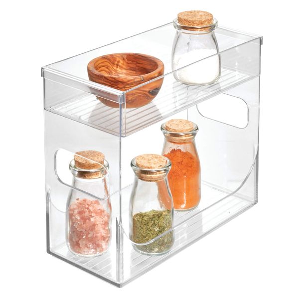 iDesign Cabinet Binz Spice Rack, Clear, 25,75 cm x 11,75 cm x 21,75 cm