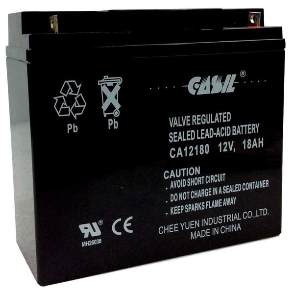 Casil 12V 18AH CA12180 SLA Sealed Lead Acid Rechargeable AGM Battery
