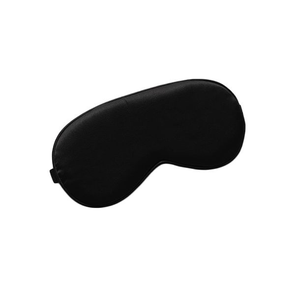 Wumio Silk Eye Mask, Black, Simple, Overseas Travel, Napping, High Speed Bus, Airplane, Comfortable Sleep, Soft, Gentle Eye Fatigue, Insomnia, Light Blocking, Break, Rubber Band, Good, Fluffy, Comfortable to the Touch