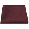 King & Priory Cranberry Red & Black Herringbone Pocket Square, Handkerchief