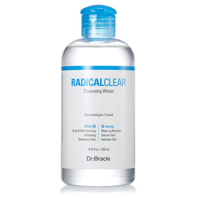 Cleansing Water, Face Wash Korean Beauty, Facial Cleanse, Makeup Remover for All Skin Types, Dermatologist Tested, Radicalclear by Dr.oracle