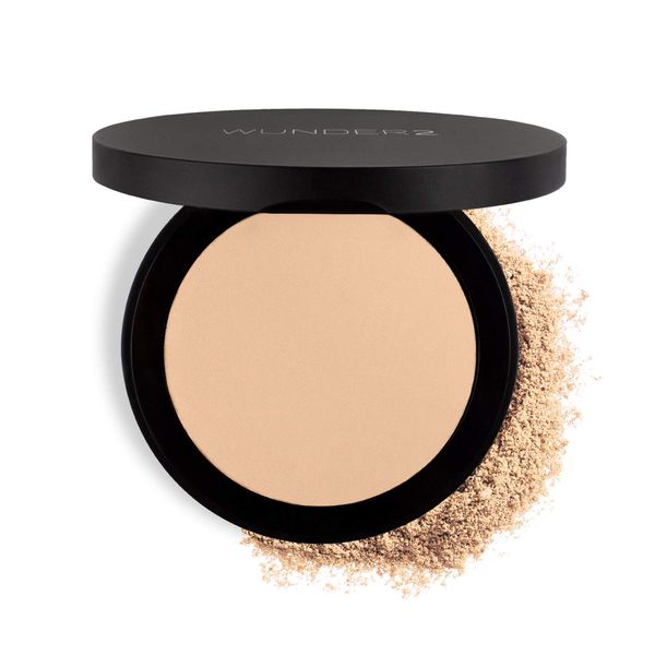 WUNDER2 GO BEYOND FOUNDATION Makeup [Light] Pressed Powder, Natural Cream Finish