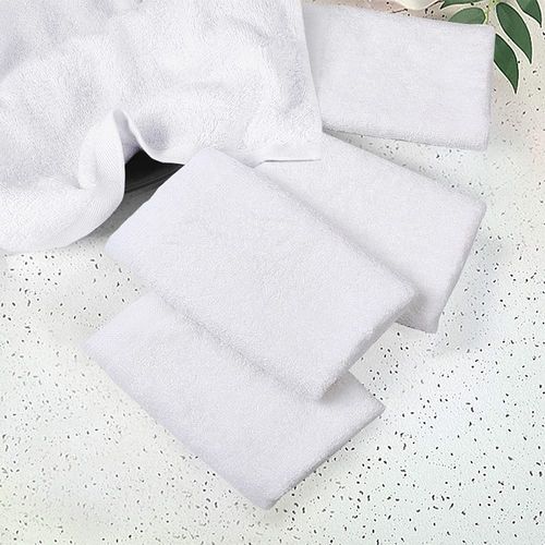 Yoofoss Bamboo Face Cloths 10 Pack Baby Wash Cloths Towel Set for Bathroom-Hotel-Spa-Kitchen Multi-Purpose Face Towels Fingertip Towels & WashCloths 25x25cm - White