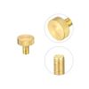 sourcing map Knurled Thumb Screws, M8x16mm Flat Brass Bolts Grip Knobs Fasteners for PC, Electronic, Mechanical 10Pcs