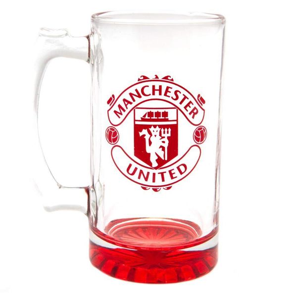 Manchester United F.C Stein Glass Tankard Crest Wine Beer Gift Birthday Present,425 ml