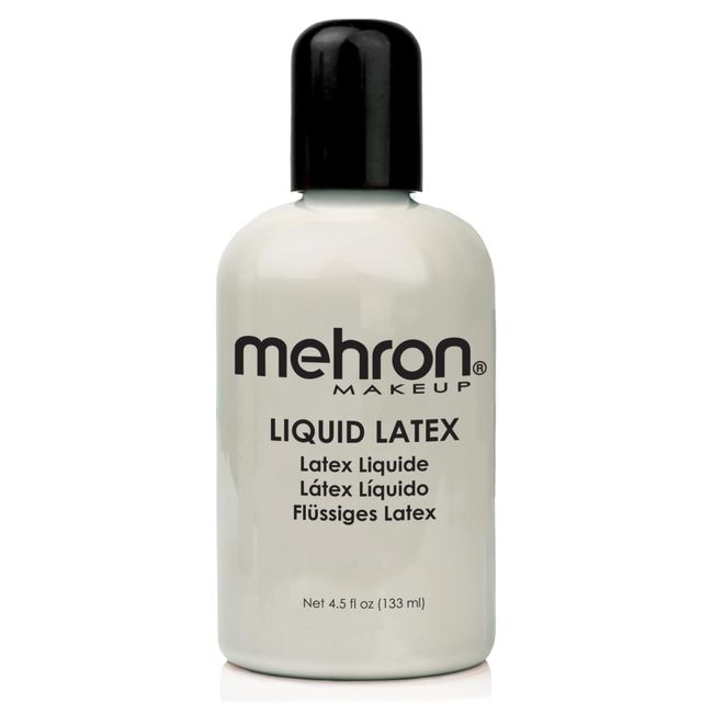 Mehron Makeup Liquid Latex | SFX Makeup | Halloween Latex Makeup | Latex Glue for Skin | Prosthetic Glue 4.5 fl oz (133 ml) (Zombie Flesh)