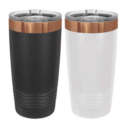 Boxing Gloves, Laser Engraved Customized Stainless Steel Tumbler 20 Oz Travel Coffee White/Rose Gold ION-Plated Double-Walled Travelling Car Truck Ringneck Mug Customizable, Slider Lid