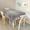 Walmsco Tablecloth Gray Brown Plaid Decor For Dining Room Kitchen Rectangular Table Cover 132 * 178cm