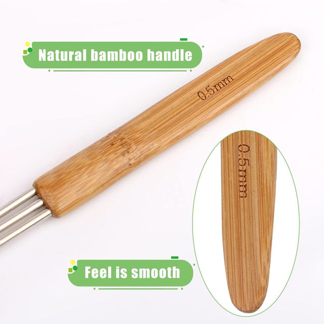 New Hair Extension Tool Bamboo Handle Stainless Steel Dreadlock
