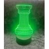 The Rook - Multi Changing Color 6 1/2 Inch High - Chess Night Light