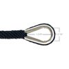 Extreme Max 3006.2048 BoatTector Solid Braid MFP Anchor Line with Thimble - 3/8" x 50', Black
