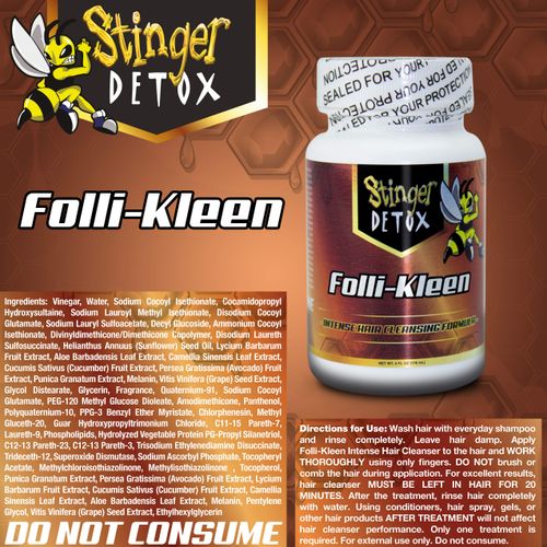 Stinger Detox Folli-Kleen Hair Shampoo Cleanser - 4 FL OZ