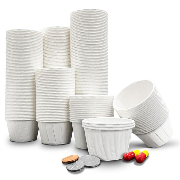 RE-GEN 250 Pack Waxed Paper Pots 56ml / 2oz | Multi-Purpose Fluid Resistant Wax Lined Cups | Ideal for Medicine, Home, Kitchen, Arts & Crafts, DIY, Sauce, Portion, Ramekin, Soufflé