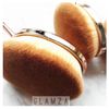 Glamza Gold Plated Round O Circle Powder Foundation Brush