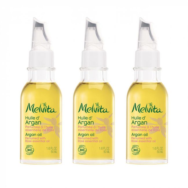 MELVITA Argan oil with rose scent 50ml 3 bottles set Overseas mail order