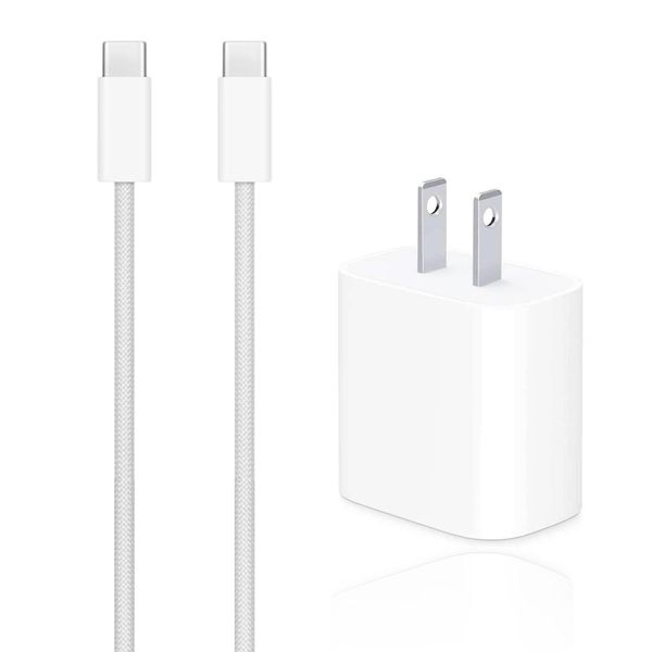 Airpods Pro 2nd Gen Charger, 20W USB C New Airpods 4 Charging Cord, USB C to USB C Woven Cable for AirPods Max 2 (2024), AirPods Pro (2nd Gen) Wireless Earbuds,iPhone 15/16 Charging Cord Power Adapter