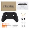 eXtremeRate FlashShot Trigger Stop Bottom Shell Kit for Xbox One S & One X Controller, Redesigned Back Shell & Soft Touch Black Handle Grips & Hair Trigger for Xbox One S X Controller Model 1708