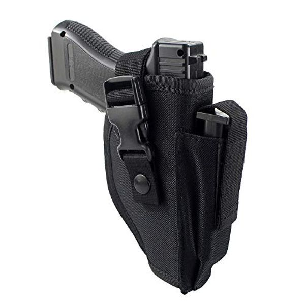 Depring Tactical Belt Holster with Mag Pouch Universal Outside The Waistband Holster Black