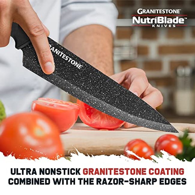 Granitestone Nutriblade Knife Set 6 Piece Knives Set, Dishwasher Safe