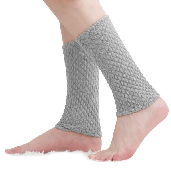 PAZOFA Leg Warmers, Cold Ankle Warmer, Warmer, Women's, Men's, Unisex, Spring, Summer, Autumn, Winter, Air Conditioning, 5 Colors, 3. light grey