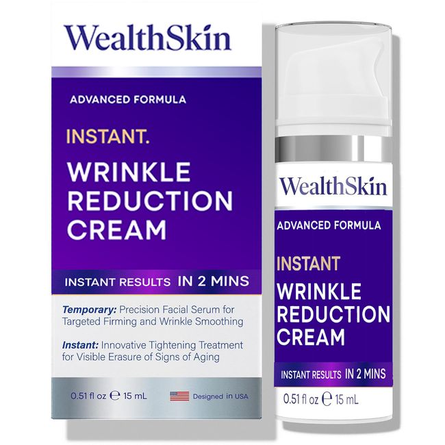 WealthSkin Rapid Reduction Eye Serum, Advanced Formula Under Eye Cream for Dark Circles and Puffiness - Anti Aging Serum Skin Tightening Cream Firms and Lifts to Visibly and Instantly Reduce Appearance of Wrinkles in 120 Seconds 0.5 fl.oz(15 ml)