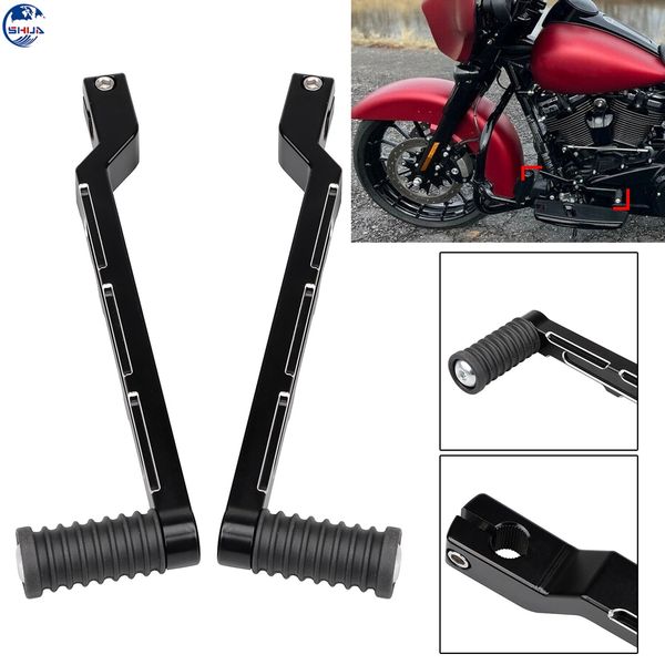 Black Extend Heel Toe Shift Lever Shifter Peg For Harley Electra Glide FLHT FLHX