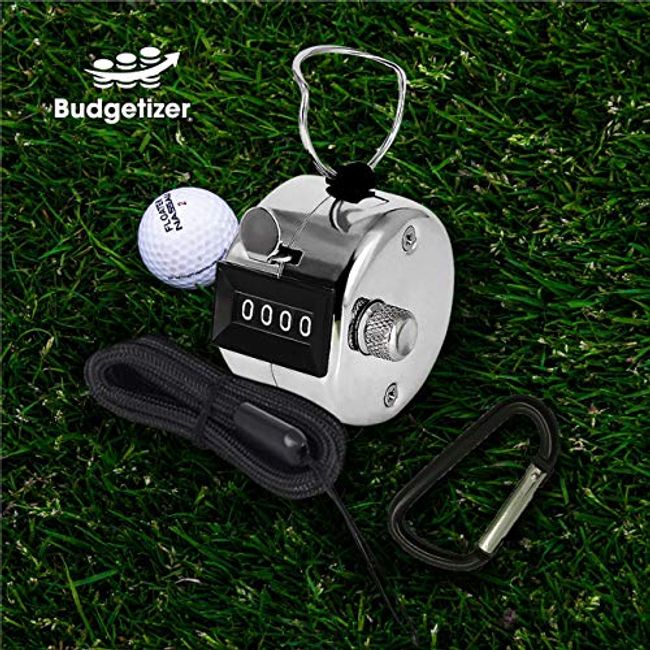 Golf Pitch 4 Digit Number Clicker Hand Held Tally Counter Black