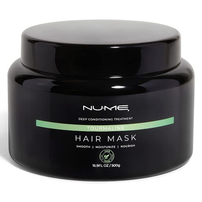 NuMe Vegan Nourishing Hyrating Mask with Tourmaline Powder, Argan Oil, Essential Vitamins and 10 Amino Acids - for Dry, Damaged, Frizzy Hair