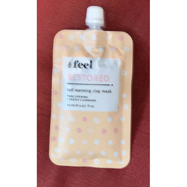 FEEL RESTORED - Self Warming Clay Mask - .67 fl oz. - Travel - NEW Sealed