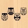 Wall Sticker Owl Owl Animal Sticker Ver. 3