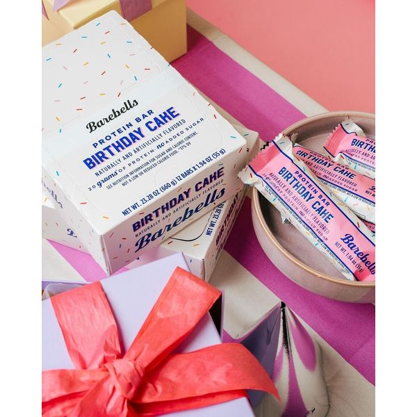 Barebells Birthday Cake ,A snack for athletes, no added sugar 🥳 12 protein bar