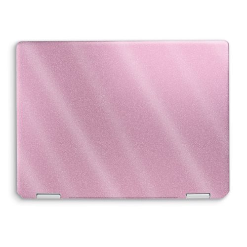 MightySkins Glossy Glitter Skin Compatible with HP Spectre x360 14" (2022) Full Wrap Kit - Solid Pink | Protective, Durable High-Gloss Glitter Finish | Easy to Apply | Made in The USA