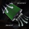 3" 76mm Green Inlet High Flow Cold Air Intake Dry Filter Round Cone Replacement