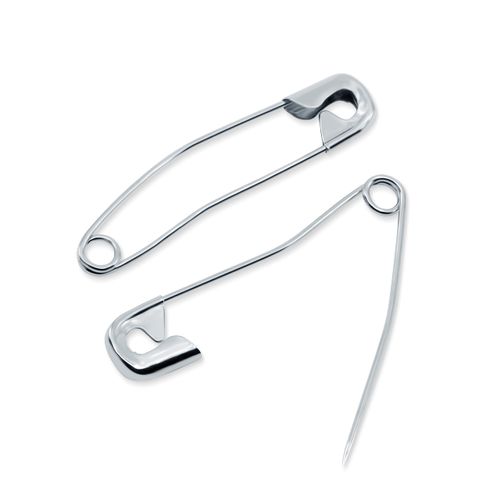 Dritz 3013 Curved Basting Safety Pins, Size 3 (40-Count), Nickel