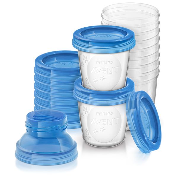 Philips Avent SCF618/10 Reusable Breast Milk Storage Cups - Pack of 10