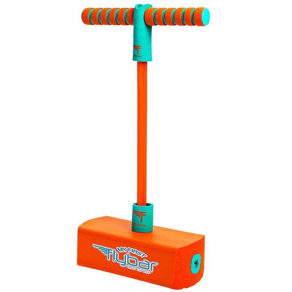 Flybar My First Foam Pogo Jumper for Kids Fun and Safe Pogo Stick for Toddlers, Durable Foam and Bungee Jumper for Ages 3 and up, Supports up to 250lbs (Orange)