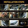 2x LED DRL Light Amber Turn Signal Strip 60CM Sequential Flexible Headlight Flow