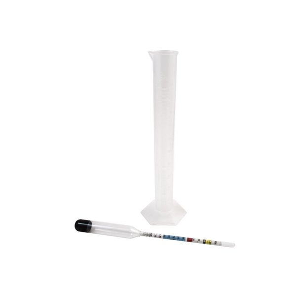 Hydrometer (Stevenson Reeves) for Wine & Beer with 100ml Plastic Measuring Cylinder Tiral Sampling Jar Homebrew Home Brew Homemadeome Brew Homemade