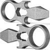 TIMULTI Titanium Multi Tool Mini Bar EDC Pliver Small Pocket Tool Bottle Opener Keychain Tool (Gray Pliver 2pcs)