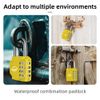 SISAV 4 Digit Combination Lock,Gym Padlock,Outdoor Combination Padlock,Suitable for School Lockers,Tool Boxes,Fences,Gate(Yellow 1Pack)