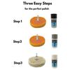 LINE10 Tools Metal Buffing Wheel Kit for Drill, with 3 Step Polishing Compound