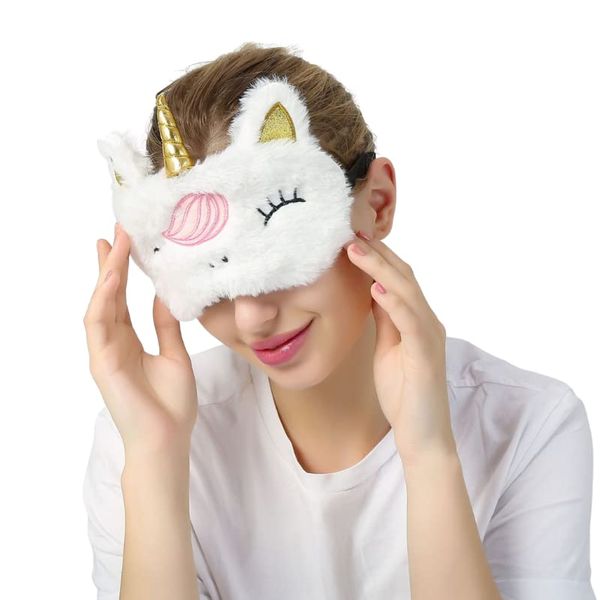 Kids Fluffy Animal Eye Mask for Sleeping [Unicorn]