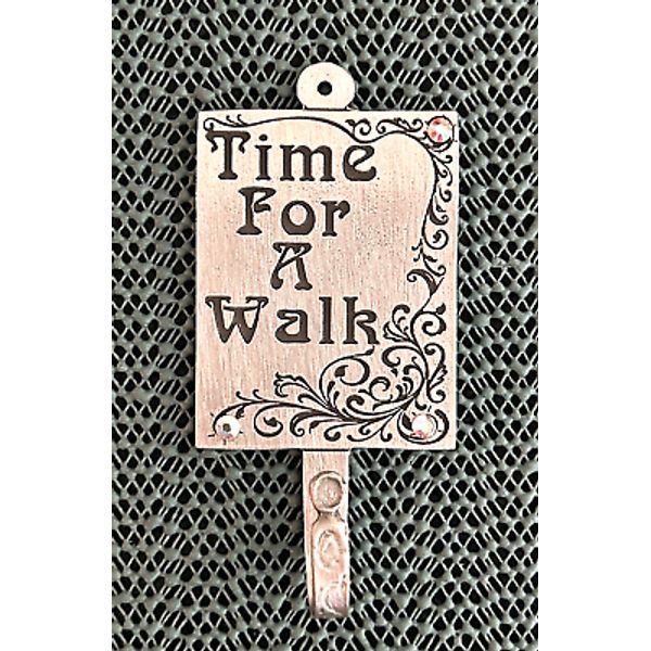 Pewter Dog Leash Hook ~ Leash Holder ~ Time For A Walk