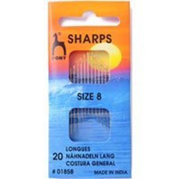 Pony Hand Sewing Needles Sharps: Size 8, Multi-Colour