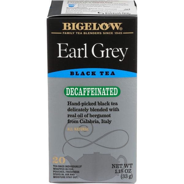 BigelowTea Earl Grey Tea (Decaffeinated), 20 Count(Pack of 1)