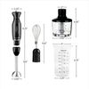 Ovente Immersion Hand Blender Set with 3 Premium Attachments Black HS565B
