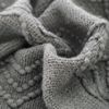 BOURINA Textured Solid Soft Sofa Throw Couch Cover Knitted Decorative Blanket, Dark Grey, 127x152cm