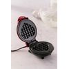 DASH Red Heart-shaped Mini Waffle Maker Dual Non-Stick Coating Machine for Individual Waffle, Cookie dough, Keto chaffles, Paninis and Hash Browns