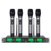 Pro Audio UHF Wireless Microphone System 4 Channel 4 Handheld Metal Dynamic Mic