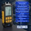 Manometer Gas Pressure Tester,Digital Manometer HVAC,11 Units Differential Dual 